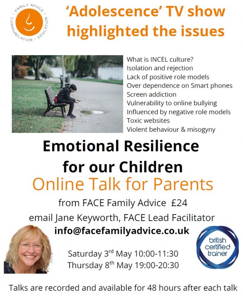poster advertising Emotional Resilience for Children talk