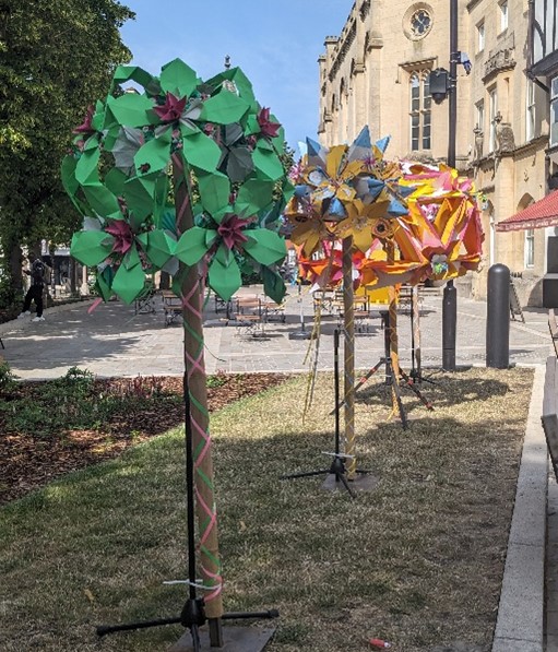 large paper flowers