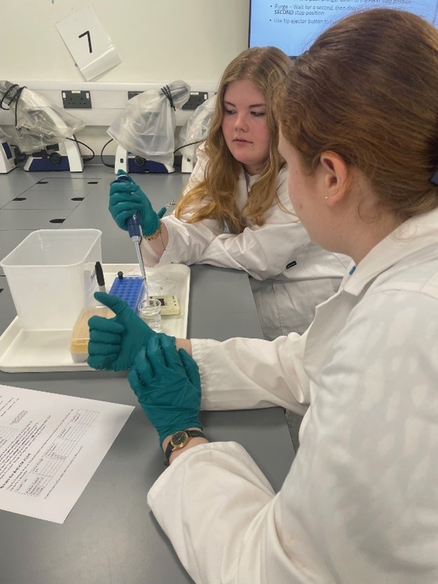 students with thermometer
