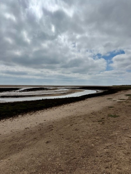 view of cloudy sky and sand dunes