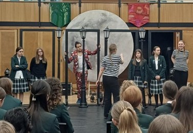 theatre production in school hall