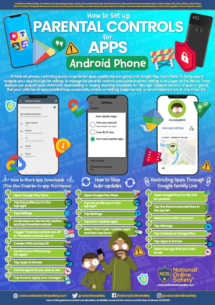 poster with android phone app information