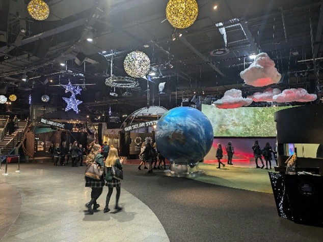 students inside space centre