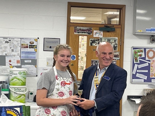 first placed student receiving certificate