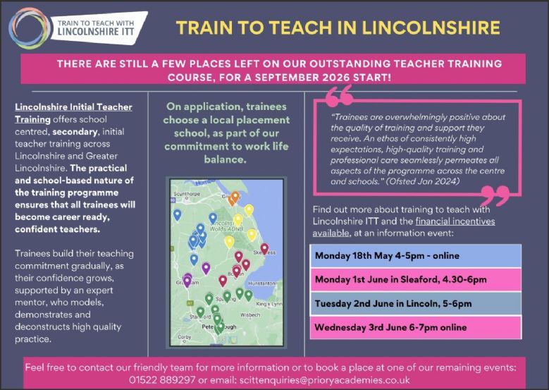 Initial Teacher Training recruitment poster
