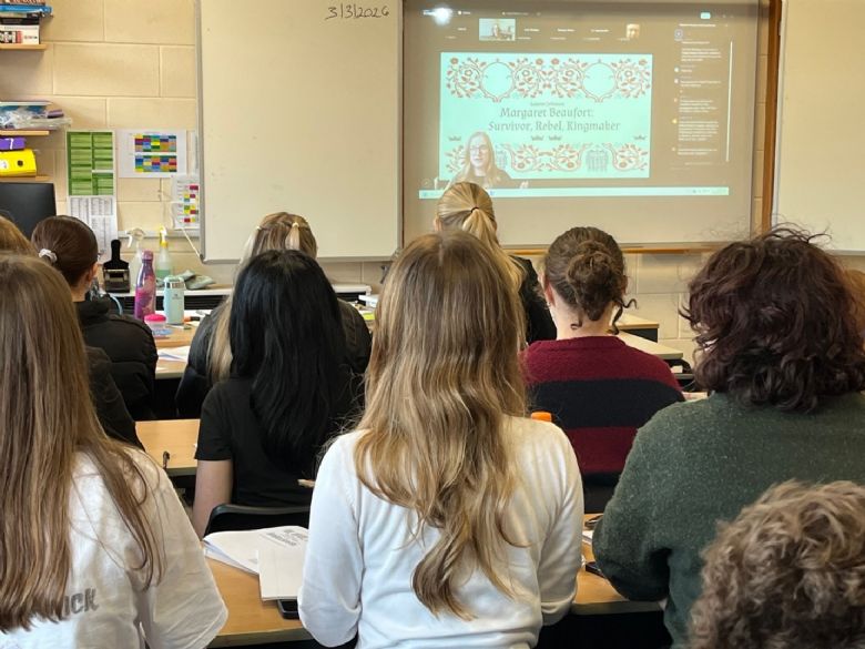 History students in online lecture